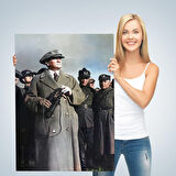 Atatürk Portre Tablosu Mustafa Kemal Atatürk Dikdörtgen Dekoratif Kanvas Tablo-FG-131