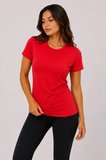Basic Tişört Bisiklet Yaka Kısa Kol Günlük Yazlık Slim Fit T-Shirt - Kırmızı