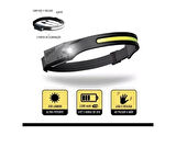 Sensörlü Kafa Lambası Ledli Şarjlı Pilli Kamp Kafa Feneri El Feneri 