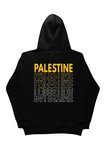 Lenithra Gazze Filistin Sırt Baskılı Unisex Oversize Hoodie Siyah / S