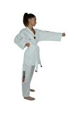 Taekwondo Beyaz Yaka Fitilli Acemi Elbise