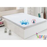 Nofku Pamuklu 120 x 200 Su Geçirmez Alez Beyaz
