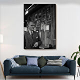 Atatürk Portre Tablosu Mustafa Kemal Atatürk Dikdörtgen Dekoratif Kanvas Tablo-FK-135