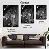 Atatürk Portre Tablosu Mustafa Kemal Atatürk Dikdörtgen Dekoratif Kanvas Tablo-FK-135