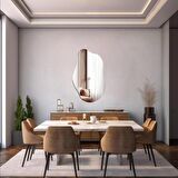 Asimetrik Dalgalı Dekoratif Ayna Duvar Dekoru(70x45cm)