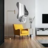 Asimetrik Dalgalı Dekoratif Ayna Duvar Dekoru(60x35cm)