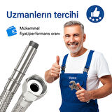 50 cm Paslanmaz Çelik Batarya Flexi Hortum | Koku Yapmaz, Sızdırmaz, Dayanıklı