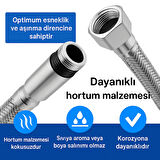 50 cm Paslanmaz Çelik Batarya Flexi Hortum | Koku Yapmaz, Sızdırmaz, Dayanıklı