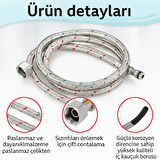 2'li Set – 50 cm Paslanmaz Çelik Batarya Flexi Hortumu | Sızdırmaz, Koku Yapmaz, Dayanıklı