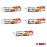 Florex 40 Litre Büzgülü Çilek Kokulu Çöp Torbası Poşeti / 55 x 60 Cm. - 10 Adetlik 5 Rulo