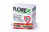 Florex 60 Litre Büzgülü Çilek Kokulu Çöp Torbası Poşeti / 65 x 70 Cm. - 10x5 Rulo / Paket
