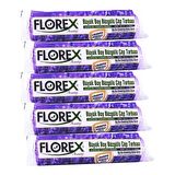 Florex 60 Litre Büzgülü Lavanta Kokulu Çöp Torbası Poşeti / 65 x 70 Cm. - 10x5 Rulo / Paket
