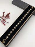 Her Kombine Uygun! Xuping Taşlı Altın Renk Kadın Bileklik 14 K Gold Renk 17+2 Cm kutulu Renk Atmaz