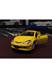 Honda Integra Type 1/36 Ölçek Çek Bırak Diecast Model (sarı)