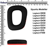 Logitech G930 G430 F450 G432 G332 G231 G230 Uyumlu Kulaklık Pedi Seti Kulaklık Süngeri Ve Kafa Bandı