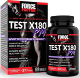 Force Factor Test X180 PM Testo Booster for Men Sleep and Recovery Gaba+Theannie+Boron+Arginine 120