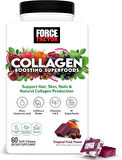 Force Factor Collagen Superfoods Women with Biotin Hyaluronic Acid and Vitamin C for Hair Skin Nails 60 Chews