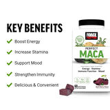 Force Factor, Perfect Maca DIM+Saffron(Safran)+Black Maca Antioxidants Dark Cherry, 60 Soft Chews