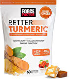 FORCE FACTOR Better Turmeric Zerdeçal 400mg with Black Pepper & Ginger 60 Turmeric Chews
