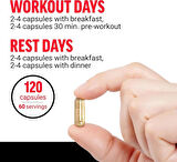 Force Factor Volcano PreWorkout Nitric Oxide Booster for Men with Creatine and L-Citrulline Pump 120 Capsules