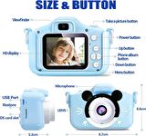 Çocuk Dijital Fotoğraf Makinası 20 MP Video Kaydedici 2.0 inç Çift Kameralı