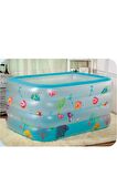 Havuz Bebek Havuzu Derin Havuz 125x100x72 Cm Tabanı Şişmeli