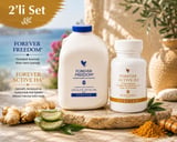 Forever Freedom + Active Ha Hyaloranic Acid, Zencefil ve Zerdeçal içeren Takviye Edici Gıda