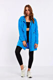 Micro Midi Mavi Yağmurluk & Rüzgarlık