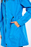 Micro Midi Mavi Yağmurluk & Rüzgarlık