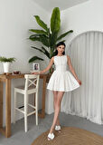 fh fashionhere Yema Düğme Detaylı Elbise