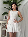 fh fashionhere Yema Düğme Detaylı Elbise
