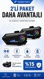 2’li Bluetooth 5.3 Motosiklet Kask Intercom Seti – 2 Kişilik Görüşme, IPX6 Suya Dayanıklı