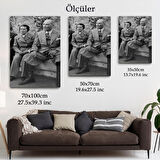 Atatürk Portre Tablosu Mustafa Kemal Atatürk Dikdörtgen Dekoratif Kanvas Tablo-FT-144
