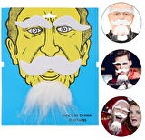 Beyaz Renk Kendinden Yapışkanlı Takma Sakal Bıyık Ve Kaş Seti