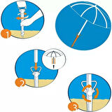 Plastik Şemsiye Sabitleme Kazığı