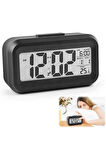Dijital Işıklı Alarmlı Çalışma Masası Ekran Pilli Çalar Saat