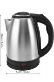 Su Isıtıcı 220 - 240 V Paslanmaz Çelik Kettle Uzun Ömürlü 2000 Watt
