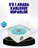 Dekoratif Gece Işıklı Bluetooth Hoparlör – Zaman Ve Pil Ekranlı