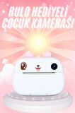 Çocuklara Özel Şirin Tasarımlı Mini Fotoğraf Yazıcısı 3 Adet Rulo Hediyeli