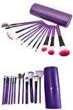 12 Parça Profesyonel Makyaj Fırçası Far Fırçası Allık Fırçası Yumuşak Kıllı