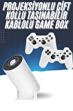 4K Wireless Çift Kollu Kumandalı Oyun Projeksiyonu Video Oyunu