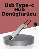 Alüminyum Gövdeli Type‑C Hdmi & Ethernet Adaptör – Tak & Çalıştır