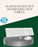 Ergonomik Kablosuz Klavye Mouse Takımı - Tam Boy, Sessiz Ve Güvenilir
