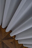 Kırık Beyaz Ekru Düz Sade Krep Tarz Tasarım Tül 1e2 Kat Pileli Tül Perde