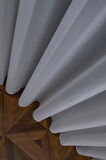 Kırık Beyaz Ekru Düz Sade Krep Tarz Tasarım Tül 1e3kat Sık Pileli Tül Perde