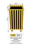 60 Litre Kare Outdoor Çöp Kovası