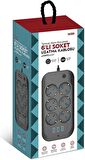 Fulltech Termal Akım Korumalı, Çocuk Korumalı, 6'lı 2 Mt Uzatma Kablosu 6 X Priz, 3 X Usb - Ftr-11