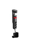 Akım Korumalı Priz | 3 Priz + 2 USB + 1 Type-C | 1.8m Kablo | Anahtarlı