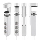 Akım Korumalı Priz | 3 Priz + 2 USB + 1 Type-C | 1.8m Kablo | Anahtarlı