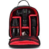 Canon Dslr Fotoğraf Makine Çift Askı Laptop Bölmeli Sırt Çantası